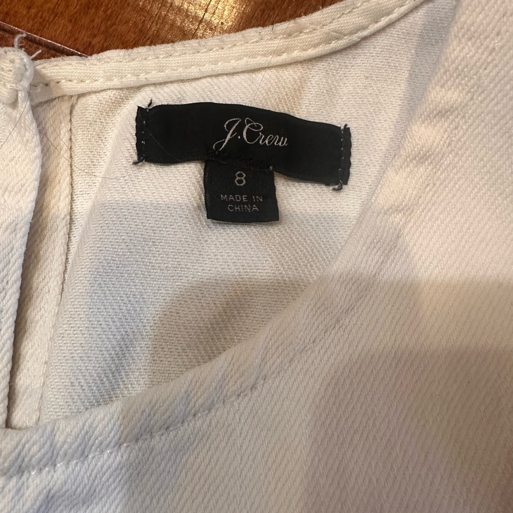 J. Crew White Sleeveless Dress